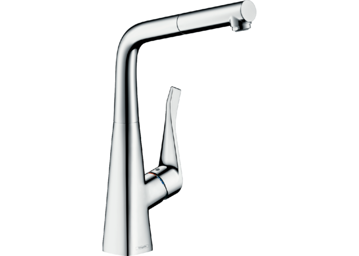 Смеситель для кухни Hansgrohe Metris M71, Eco, высокий излив, 14781000