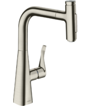 Смеситель для кухни Hansgrohe Metris Select M71 240, с вытяжным душем, нерж, 73822800