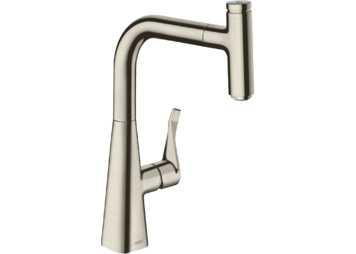 Смеситель для кухни Hansgrohe Metris Select M71 240, высокий излив, нерж, 73802800
