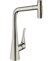 Смеситель для кухни Hansgrohe Metris Select M71 320, с вытяжным душем, нерж, 73820800