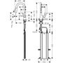 Смеситель для кухни Hansgrohe Talis M51 160, с вытяжным душем, нерж, 73850800