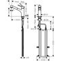 Смеситель для кухни Hansgrohe Talis M52 170, с вытяжным душем, нерж, 73860800