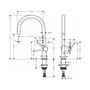 Смеситель для кухни Hansgrohe Talis M54 220, Eco, черный, 72843670
