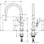 Смеситель для кухни Hansgrohe Talis M54, высокий излив, 72804000