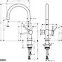 Смеситель для кухни Hansgrohe Talis M54, запорный вентиль, черный, 72805670