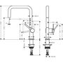 Смеситель для кухни Hansgrohe Talis M54, запорный вентиль, нерж, 72806800