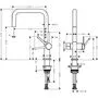 Смеситель для кухни Hansgrohe Talis M54, запорный вентиль, нерж, 72807800