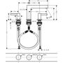 Смеситель Hansgrohe Finoris 110, с клапаном Push-Open, на 3 отв, хром, 76033000