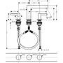 Смеситель Hansgrohe Finoris 110, с клапаном Push-Open, на 3 отв, хром, 76033000