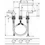 Смеситель Hansgrohe Finoris 160, с клапаном Push-Open, на 3 отв, хром, 76034000