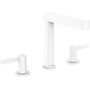 Смеситель Hansgrohe Finoris 160, с клапаном Push-Open, на 3 отв, матовый белый, 76034700