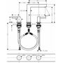 Смеситель Hansgrohe Finoris 160, с клапаном Push-Open, на 3 отв, матовый белый, 76034700