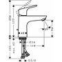 Смеситель Hansgrohe Focus 100, LowFlow, донный клапан, 31603000