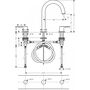 Смеситель Hansgrohe Vernis Blend, 3 отверстия, сливная гарнитура, матовый черный, 71553670