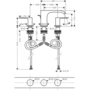 Смеситель Hansgrohe Vivenis 90, 3 отв, с донным клапаном, черный матовый, 75033670