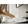 Смеситель для раковины Hansgrohe Finoris 100, с донным клапаном, матовый белый, 76010700