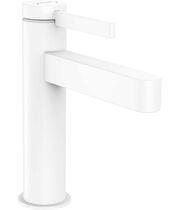 Смеситель для раковины Hansgrohe Finoris 110, с донным клапаном, матовый белый, 76020700