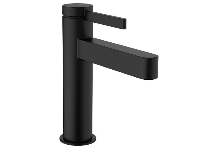 Смеситель для раковины Hansgrohe Finoris 110, с клапаном Push-Open, черный матовый, 76023670