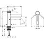Смеситель для раковины Hansgrohe Finoris 110, с клапаном Push-Open, хром, 76023000