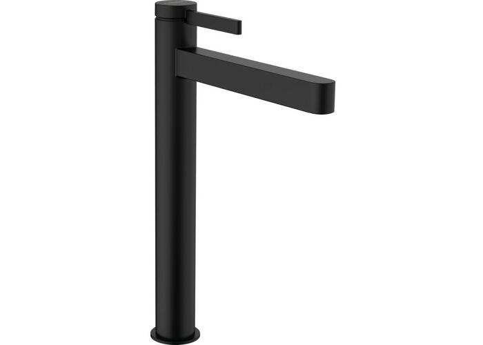 Смеситель для раковины Hansgrohe Finoris 260, с клапаном Push-Open, черный матовый, 76070670