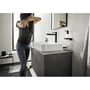 Смеситель для раковины Hansgrohe Finoris 260, с клапаном Push-Open, черный матовый, 76070670