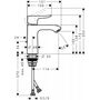Смеситель для раковины Hansgrohe Metris 110, без сливного набора, 31204000