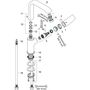 Смеситель для раковины Hansgrohe Metris 230, поворотный излив, 31081000