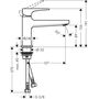 Смеситель для раковины Hansgrohe Metropol 100, Push-Open, 74502000