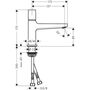 Смеситель для раковины Hansgrohe Metropol 100, с клапаном Push-Open, 32570000