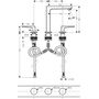 Смеситель для раковины Hansgrohe Metropol 160, 3 отверстия, 32515700