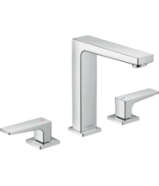 Смеситель для раковины Hansgrohe Metropol 160, 3 отверстия, Push-Open, 32515000