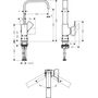 Смеситель для раковины Hansgrohe Metropol 230, Push-Open, 32511340