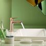Смеситель для раковины Hansgrohe Talis E 110 CoolStart, без гарнитуры, бронза, 71714140