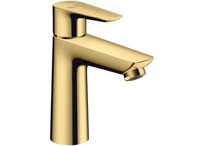 Смеситель для раковины Hansgrohe Talis E 110 CoolStart, без гарнитуры, золото полированный, 71714990