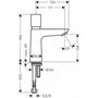 Смеситель для раковины Hansgrohe Talis E 110 Self-Cl, хром, 71719000