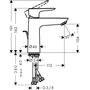 Смеситель для раковины Hansgrohe Talis Е 110, 71710140