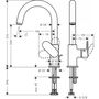 Смеситель для раковины Hansgrohe Vernis Blend 210, с гарнитуром, хром, 71554000