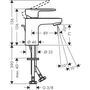 Смеситель для раковины Hansgrohe Vernis Blend 70, с гарнитуром, матовый черный, 71550670