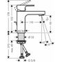 Смеситель для раковины Hansgrohe Vernis Shape 100, с гарнитуром, хром, 71561000