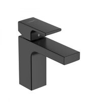 Смеситель для раковины Hansgrohe Vernis Shape 100, с гарнитуром, матовый черный, 71561670