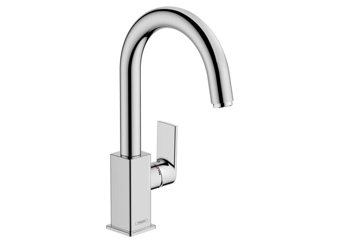 Смеситель для раковины Hansgrohe Vernis Shape 210, с гарнитуром, хром, 71564000
