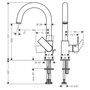 Смеситель для раковины Hansgrohe Vernis Shape 210, с гарнитуром, хром, 71564000