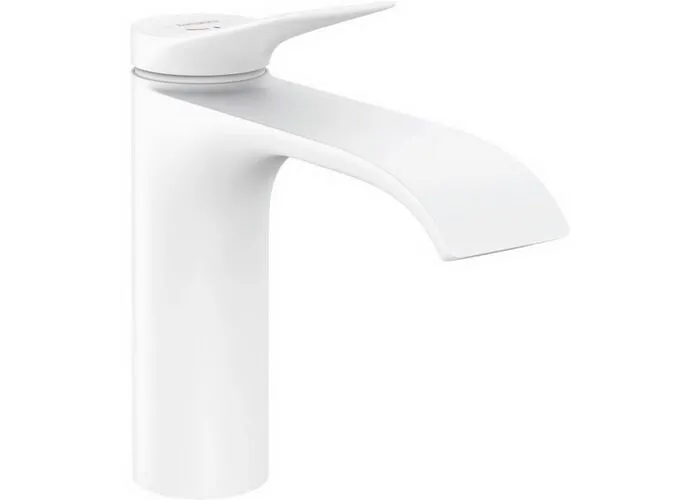 Смеситель для раковины Hansgrohe Vivenis 110, CoolStart, с гарнитуром, белый матовый, 75023700