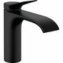 Смеситель для раковины Hansgrohe Vivenis 110, без донного клапана, черный матовый, 75022670