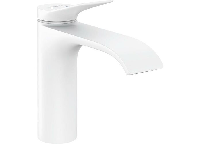 Смеситель для раковины Hansgrohe Vivenis 110, без донного клапана, матовый белый, 75022700