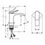 Смеситель для раковины Hansgrohe Vivenis 110, без донного клапана, матовый белый, 75022700