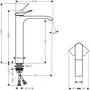 Смеситель для раковины Hansgrohe Vivenis 250, без донного клапана, черный матовый, 75042670