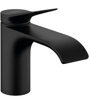 Смеситель для раковины Hansgrohe Vivenis 80, без донного клапана, черный матовый, 75012670