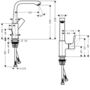 Смеситель для умывальника Hansgrohe Metris 230, гигиенический душ, 31087000