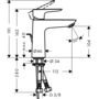 Смеситель для умывальника Hansgrohe Talis E 110, 71712000